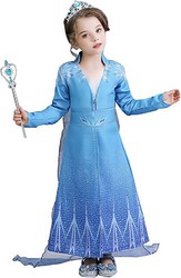 ▷ Déguisement Elsa Frozen avec perruque pour fille