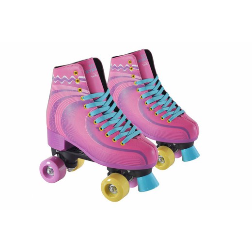 Amaya - Chaussure de skate 4 roues rose 34x35