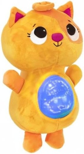 B. toys - Twinkle Tummies - Musical Plush Cat for Babies and Toddlers