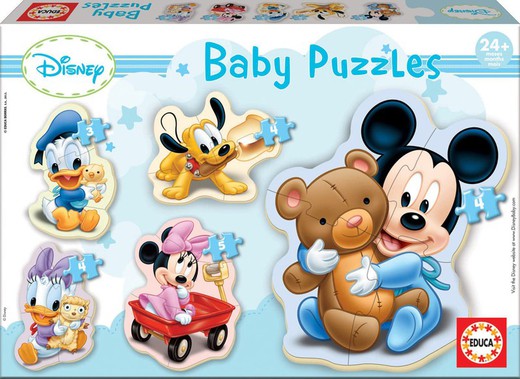 Bebê Mickey Mouse - 5 quebra-cabeças progressivos - Educa