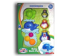 Whale bath with 5 pieces (Color Baby)
