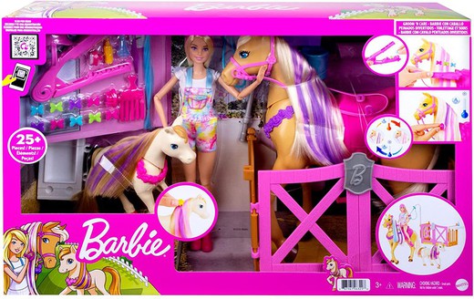 Barbie avec cheval et poney