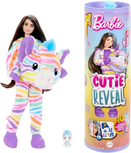 Barbie Cutie Reveal Colorful Dreams Zebra Doll