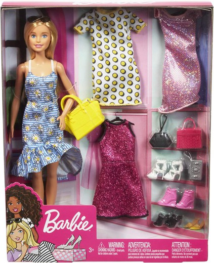 Barbie Fashionista con 4 Modas