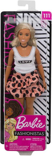 Barbie Fashionista - Doll with straight hair and skirt