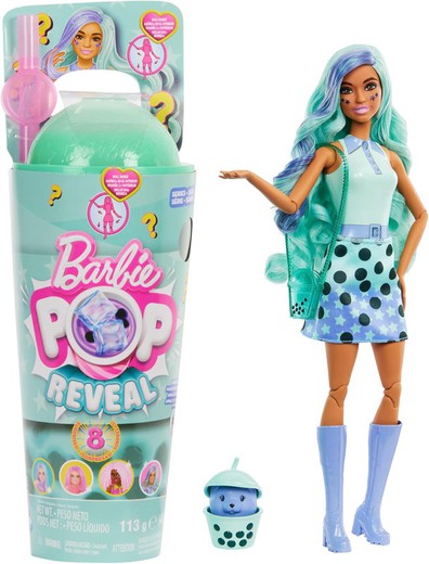 Série Barbie Pop Reveal de chá verde com bolhas