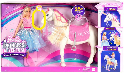 Barbie Princesa Aventura Con Su Caballo