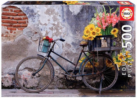 Bicicleta con Flores - 500 Piezas