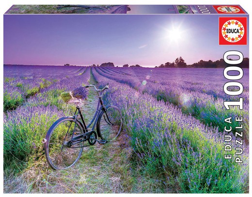 Lavender Field Bicycle - 1000 pieces - Educa