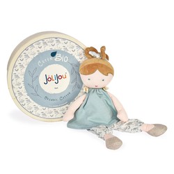 Jolijou-Doudou poupée chiffon fille fuchia-18 cm