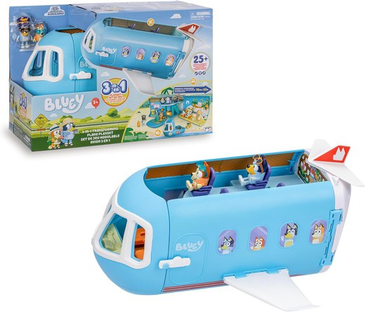 Bluey Plane 3 в 1 Famosa