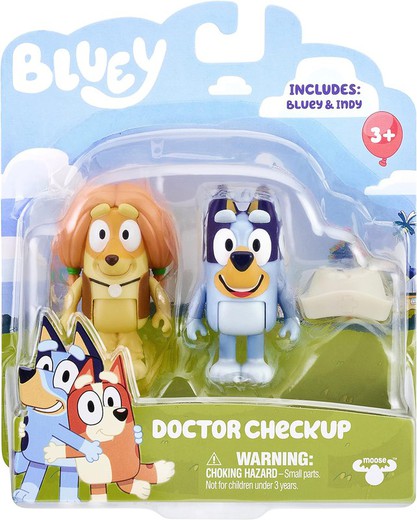 Confezione Bluey da 2 personaggi Doctor Checkup