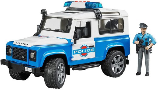 Bruder - Coche De Juguete, Policía LAND ROVER DEFENDER