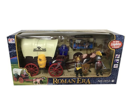 Carovana romana con figure e accessori