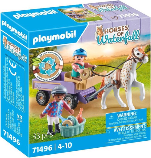 Carriage With Pony - Playmobil Horses Of Waterfall