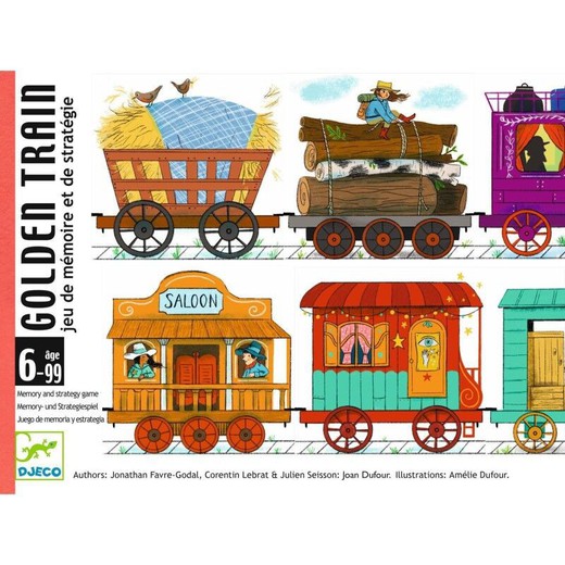 Golden Train Cards - Djeco