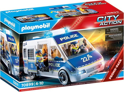 Carro de polícia com luz e som - Playmobil City Action