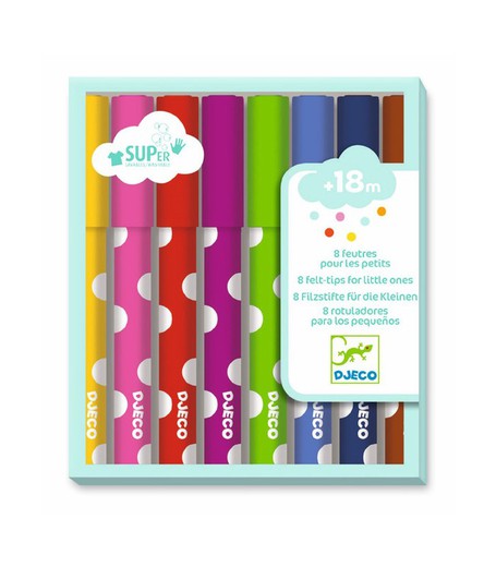 Colors for Peques set 8 Markers - Djeco - Crafts and Creation