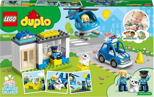 Commissariat de police et hélicoptère - Lego Duplo