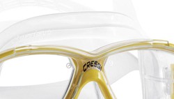 Cressi – Máscara Perla, Transparente/Amarilla