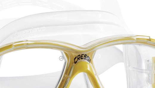Cressi - Maschera di perle, trasparente / giallo
