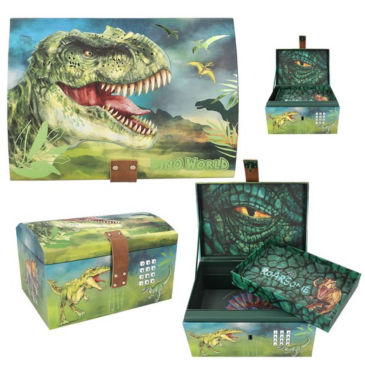 Сундук с сокровищами Dino World с кодом, звуком и светом