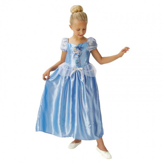 Cinderella-Kostüm mit Tasche T: M (5-6 Jahre)