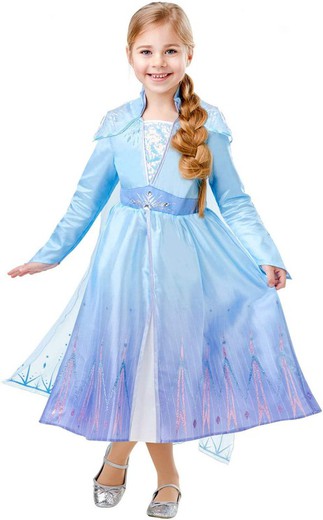 Déguisement Elsa La Reine des neiges 2 Deluxe T: L (7-8 ans)