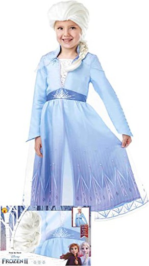 Frozen 2 Elsa Costume con Parrucca T: M (5-6 anni)