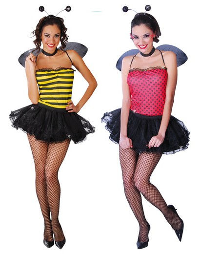 Women's 2 in 1 Bee and Ladybug Costume (T: 38-40)