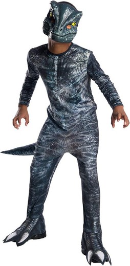 Child Velociraptor Blue Classic Costume Size L (8-10 Years)