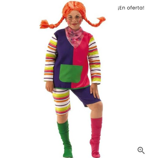 Pipi Longstocking Girl Costume (5-6 Years)