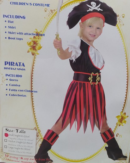 Piratenkostüm für Mädchen T: S