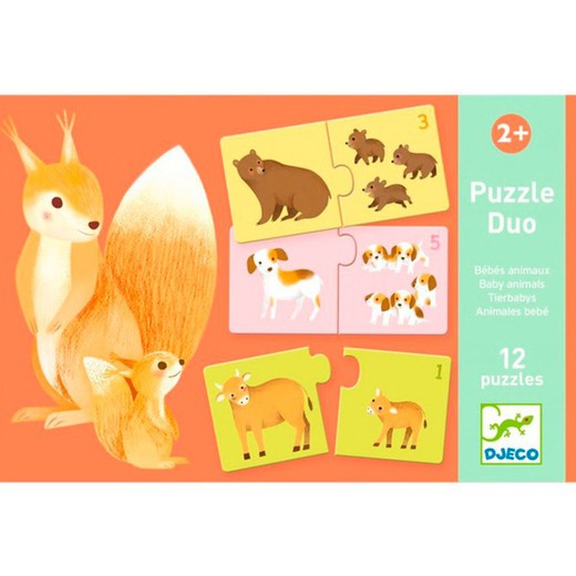 Djeco - Lernpuzzle mit Tierbabys