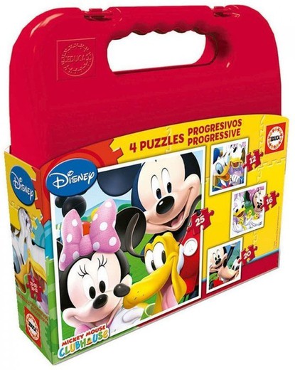 Educa Mickey Mouse Maleta Progresivos Puzzle Infantil De 121620 Y 25 Piezas — Juguetesland