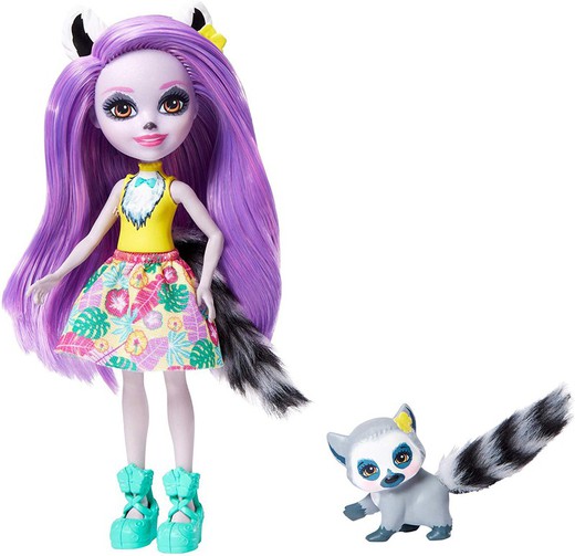 Enchantimals - Larissa Lemur doll with her Ringlet pet