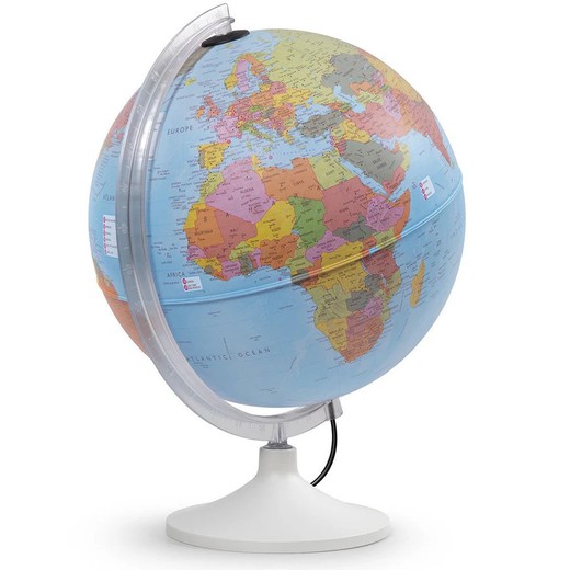 Sphère terrestre interactive -Parla Mondo- 30 cm. Avec lumière