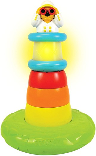 Stackable lighthouse with lights