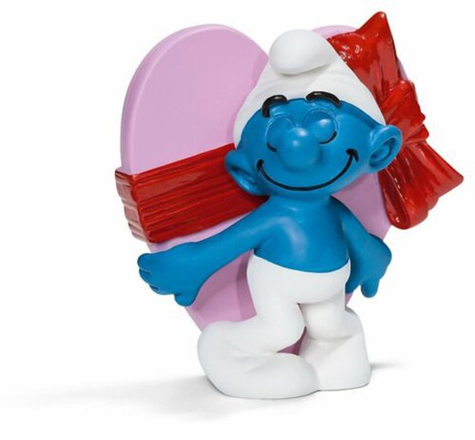 San Valentine Smurf figure