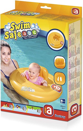 Надувной детский поплавок - Тройное кольцо - Безопасный для плавания ABC