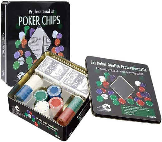 Pokerspiel - Metallbox