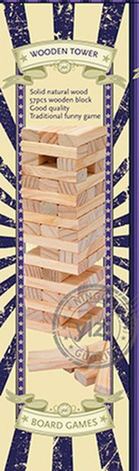 Wooden tower game 57 pieces