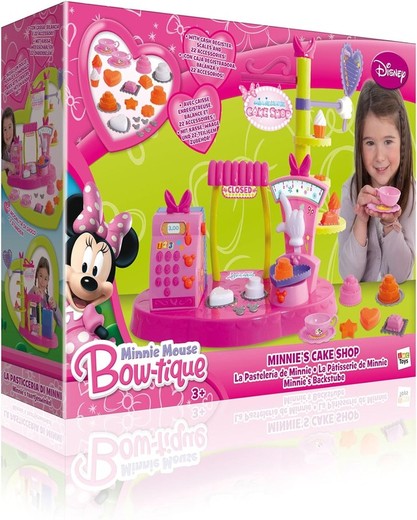 La Pastelería Minnie Mouse con Caja Registradora Balanza Y 20 Acccesorios