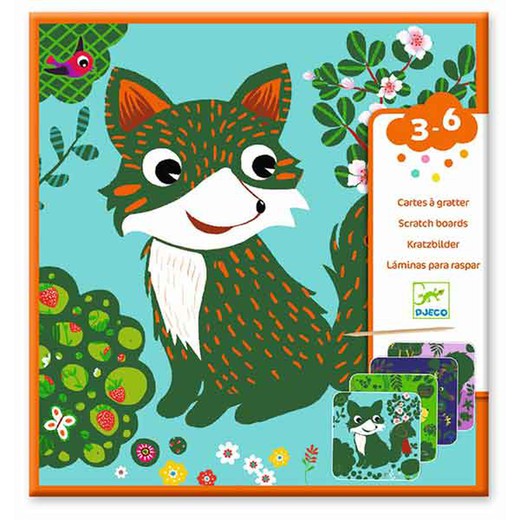 Forest Animals Scratching Board - Djeco - Crafts and Creation