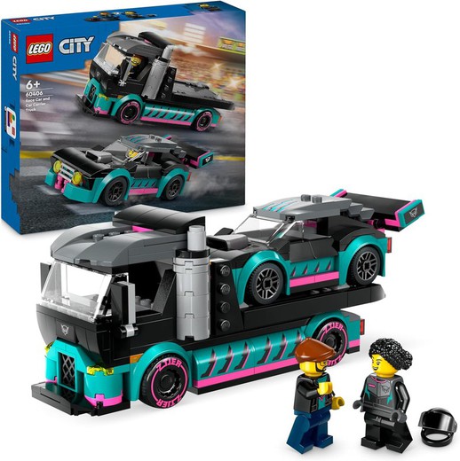Lego City - Grands véhicules Voiture de course et camion de transport