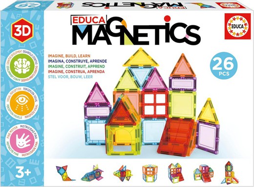 Jogo de Construção 3D Magnetics 26 Peças - Educa