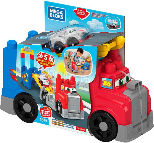 Mega Bloks - Camión de carreras y construcción