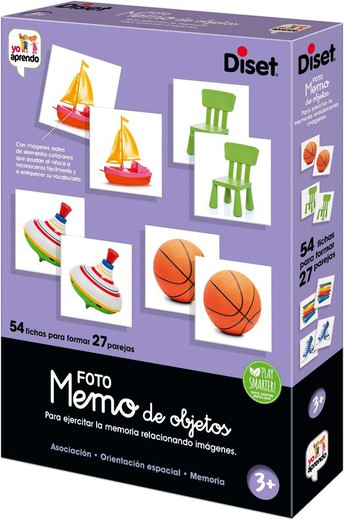 Memo Photo Objects - 54 Piezas - Juego De Memoria