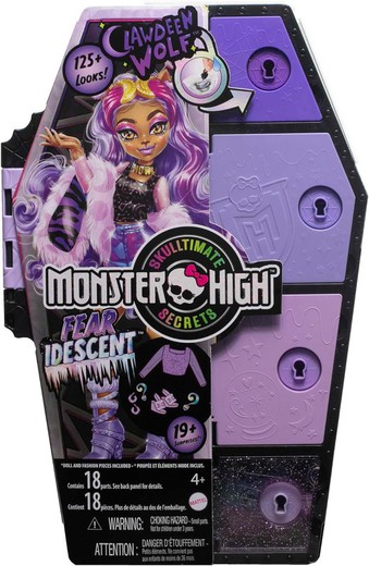 Monster High Skulltimate Secrets Fear Idescent Doll Clawdeen Wolf