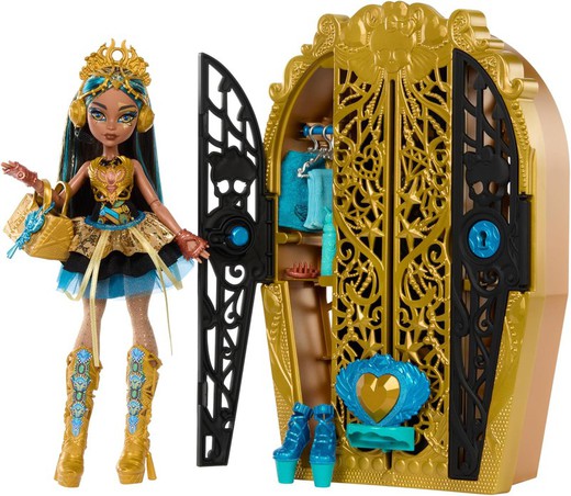 Monster High Skulltimate Secrets Cleo De Nile bambola con armadio